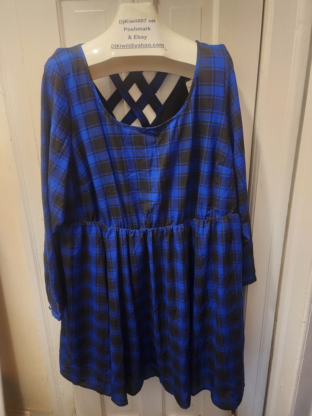 New! 4x [torrid] Black&Blue Plaid Dress